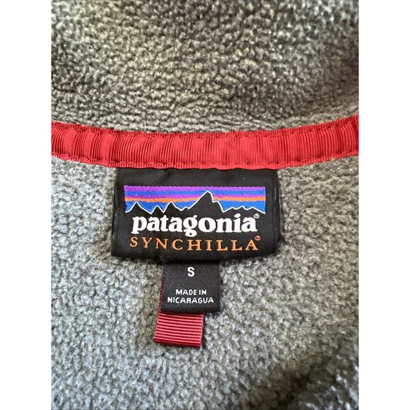 Patagonia Jacket Women's Small Grey Aqua Synchilla Snap-T Pullover Fleece - Picture 6 of 12
